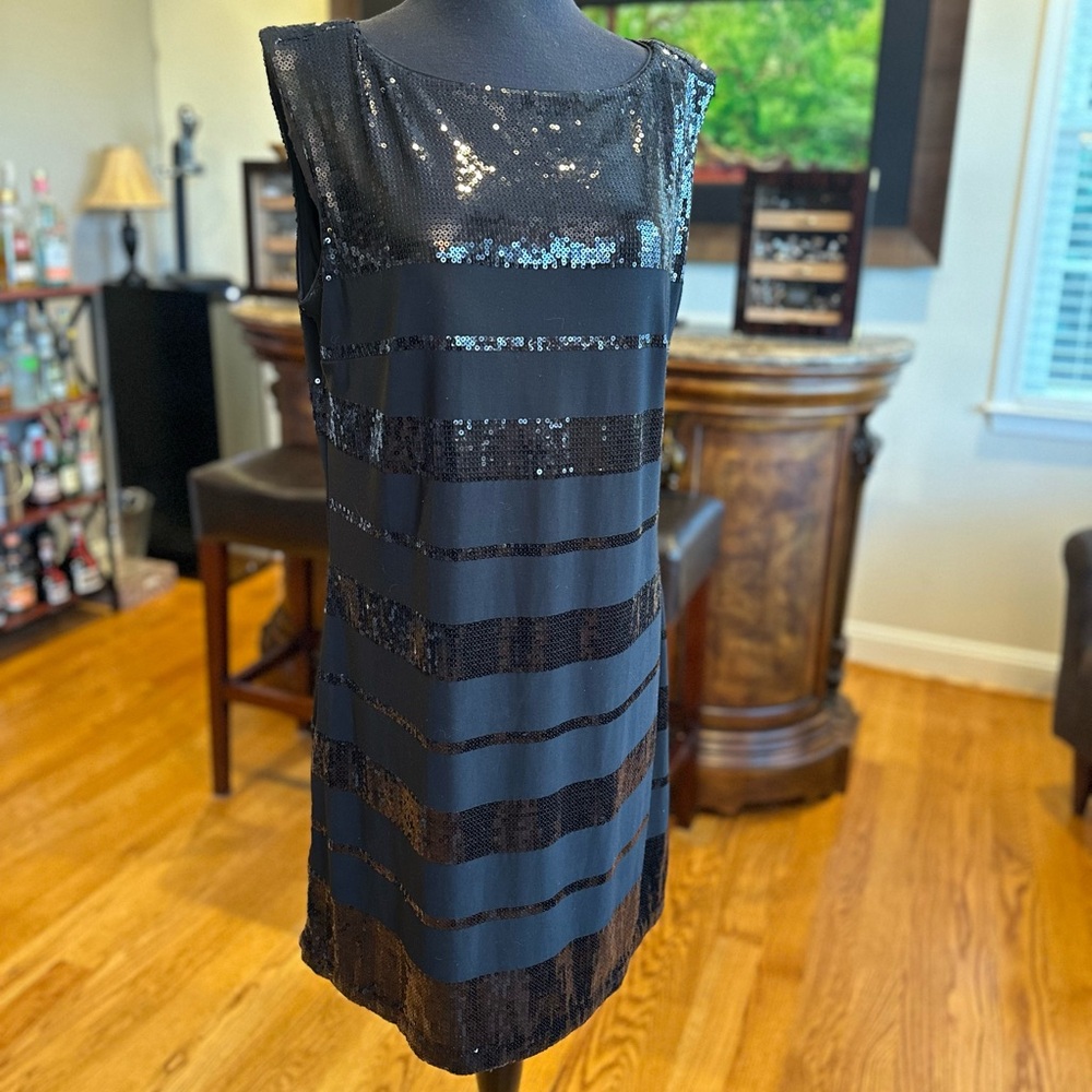 WHBM Black Sequin Dress